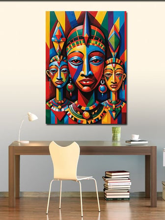 Kanvas Tablo Afrika Maskesi Çeşitliliği