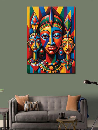 Kanvas Tablo Afrika Maskesi Çeşitliliği