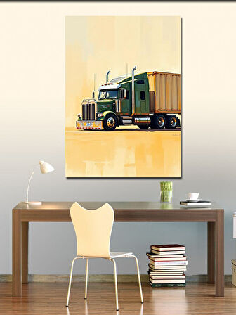Kanvas Tablo Büyük Yeşil Kamyon