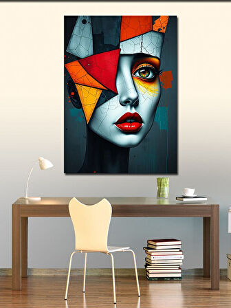 Kanvas Tablo Soyut Kadın Çizimi