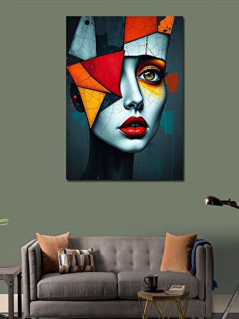 Kanvas Tablo Soyut Kadın Çizimi