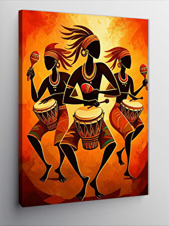 Kanvas Tablo Afrika Ritim Sanatı