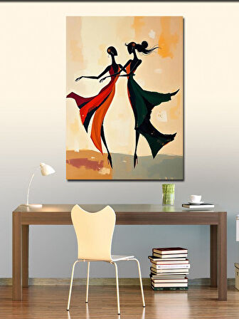 Kanvas Tablo Dans Eden İkili