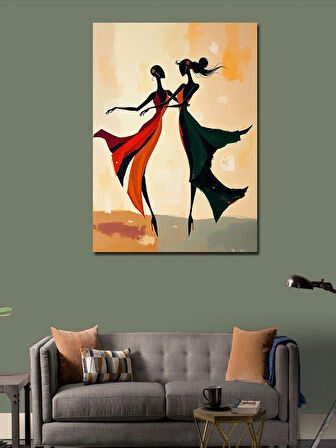 Kanvas Tablo Dans Eden İkili