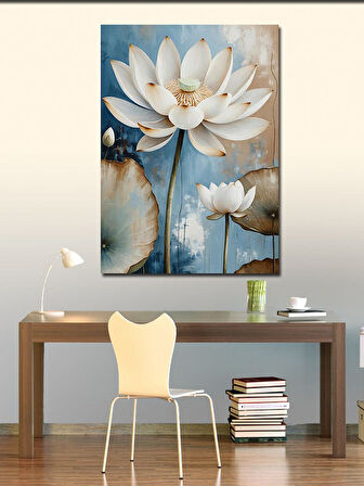 Kanvas Tablo Lotus Çiçeği Yansıması