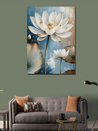 Kanvas Tablo Lotus Çiçeği Yansıması