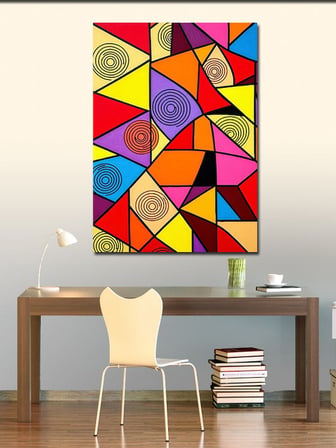 Kanvas Tablo Geometrik Soyut Desenler
