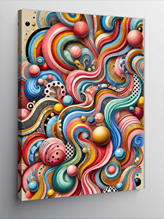 Kanvas Tablo Soyut Hareketli Desenler