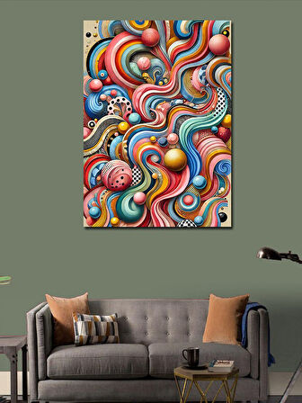 Kanvas Tablo Soyut Hareketli Desenler