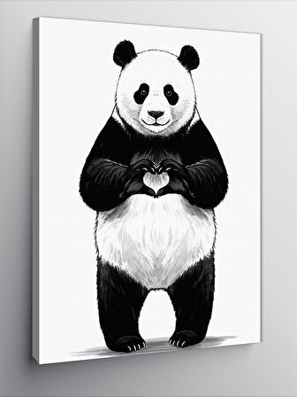 Kanvas Tablo Sevimli Panda Portresi
