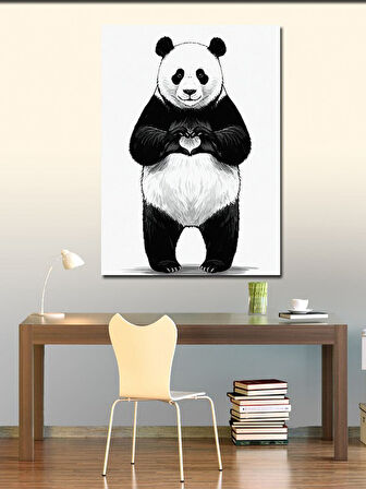 Kanvas Tablo Sevimli Panda Portresi