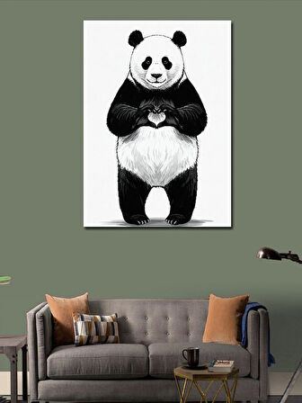 Kanvas Tablo Sevimli Panda Portresi