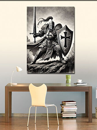 Kanvas Tablo Şövalye ve Karanlık