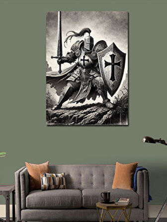 Kanvas Tablo Şövalye ve Karanlık