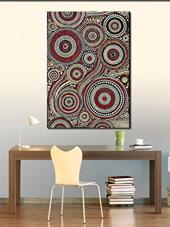 Kanvas Tablo Soyut Dairesel Desenler