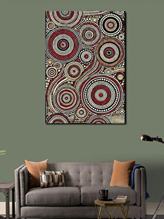 Kanvas Tablo Soyut Dairesel Desenler