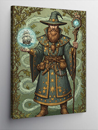 Kanvas Tablo Sihirbazın Büyülü Dünyası