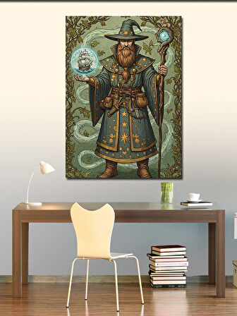 Kanvas Tablo Sihirbazın Büyülü Dünyası