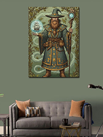 Kanvas Tablo Sihirbazın Büyülü Dünyası