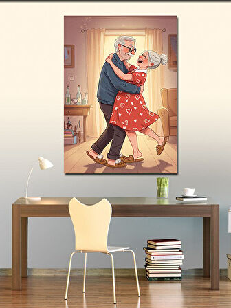 Kanvas Tablo Aşk ve Yaşlı Çift