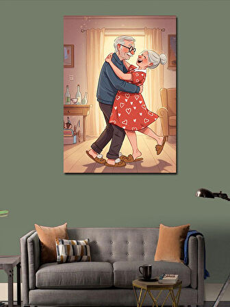 Kanvas Tablo Aşk ve Yaşlı Çift