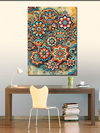 Kanvas Tablo Renkli Mozaik Desen
