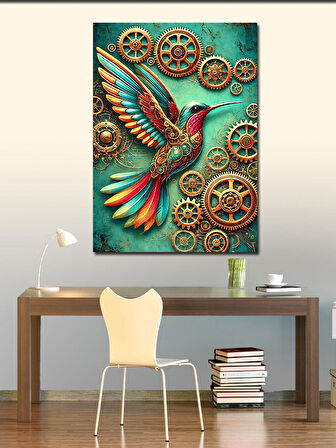 Kanvas Tablo Renkli Hummingbird Kuşu