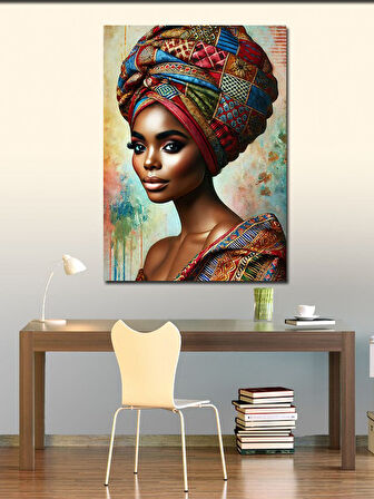 Kanvas Tablo Afrikalı Kadın Portresi