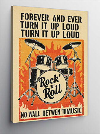 Kanvas Tablo Rock'n Roll Afişi