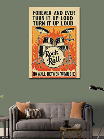 Kanvas Tablo Rock'n Roll Afişi