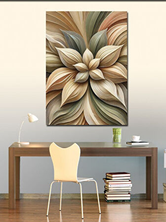 Kanvas Tablo Soyut Yaprak Düzeni