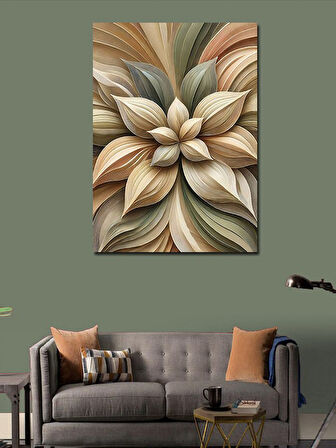 Kanvas Tablo Soyut Yaprak Düzeni