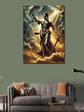 Kanvas Tablo Adalet Tanrıçası Figürü