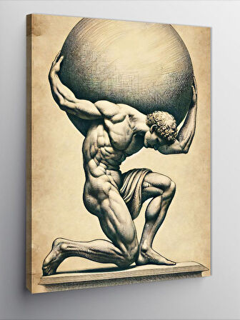 Kanvas Tablo Atlas ve Dünya Çizimi