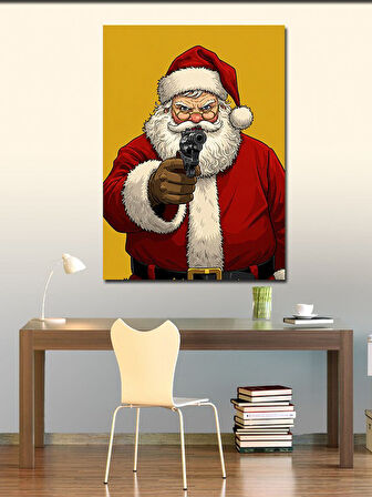Kanvas Tablo Silahlı Noel Baba