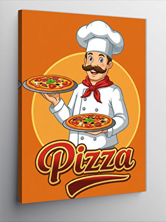 Kanvas Tablo Pizzacı Şef Posteri