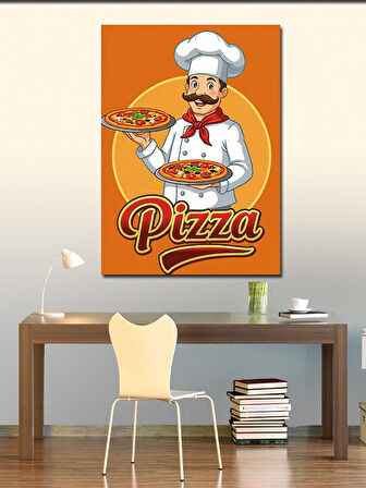 Kanvas Tablo Pizzacı Şef Posteri