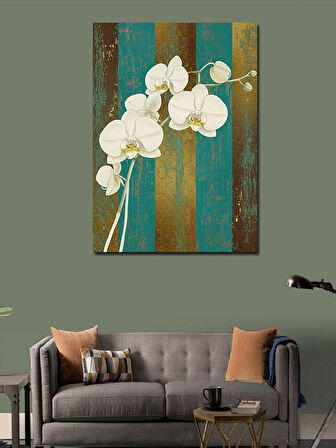 Kanvas Tablo Beyaz Orkide Çiçeği