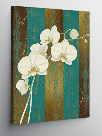 Kanvas Tablo Beyaz Orkide Çiçeği