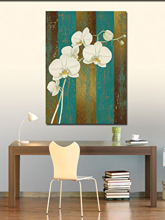 Kanvas Tablo Beyaz Orkide Çiçeği