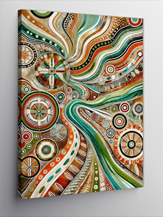 Kanvas Tablo Soyut Spiral Desenler