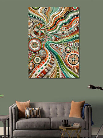 Kanvas Tablo Soyut Spiral Desenler