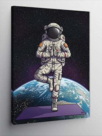 Kanvas Tablo Astronot ve Dünya Manzarası