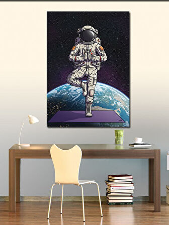 Kanvas Tablo Astronot ve Dünya Manzarası