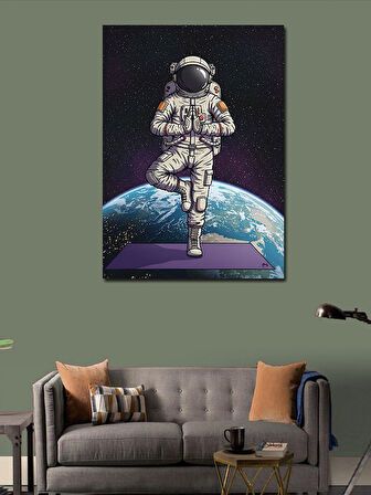 Kanvas Tablo Astronot ve Dünya Manzarası