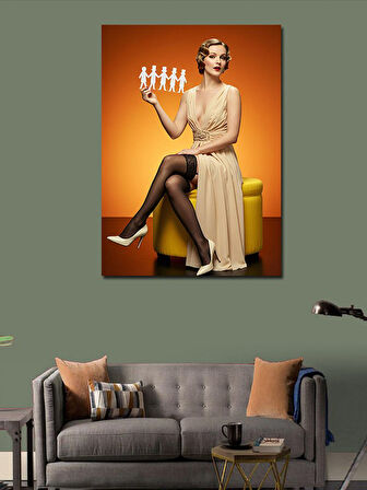 Kanvas Tablo Kadın ve Origami