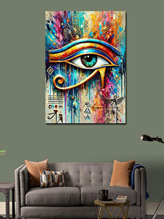 Kanvas Tablo Ra'nın Gözü Deseni