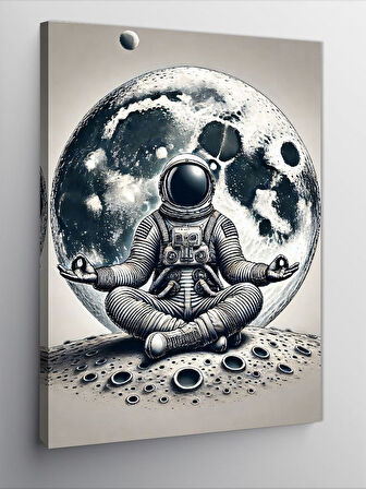 Kanvas Tablo Ayda Meditasyon Astronotu