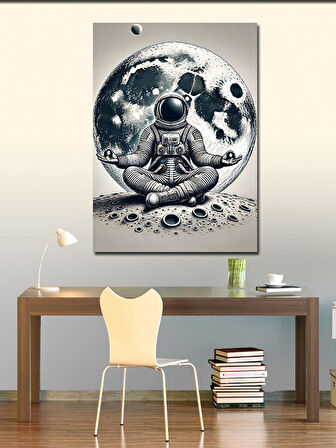 Kanvas Tablo Ayda Meditasyon Astronotu