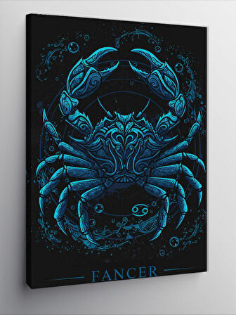 Kanvas Tablo Karanlık Yengeç Figürü